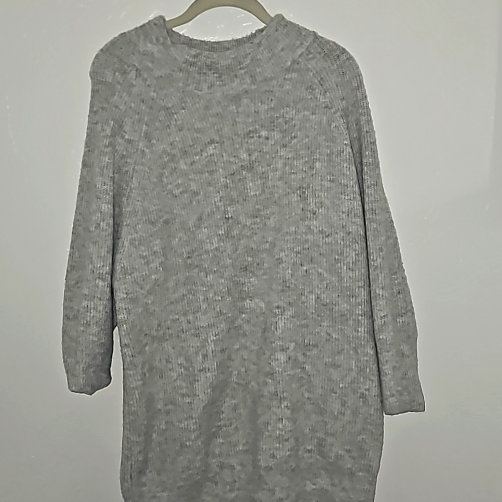 Topshop Grey Sweater Dress M